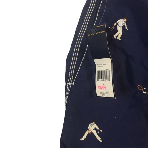 SH288 NWT Polo Ralph Lauren Designer Lined Tennis Player Swim Trunks S $85 - Picture 4 of 7